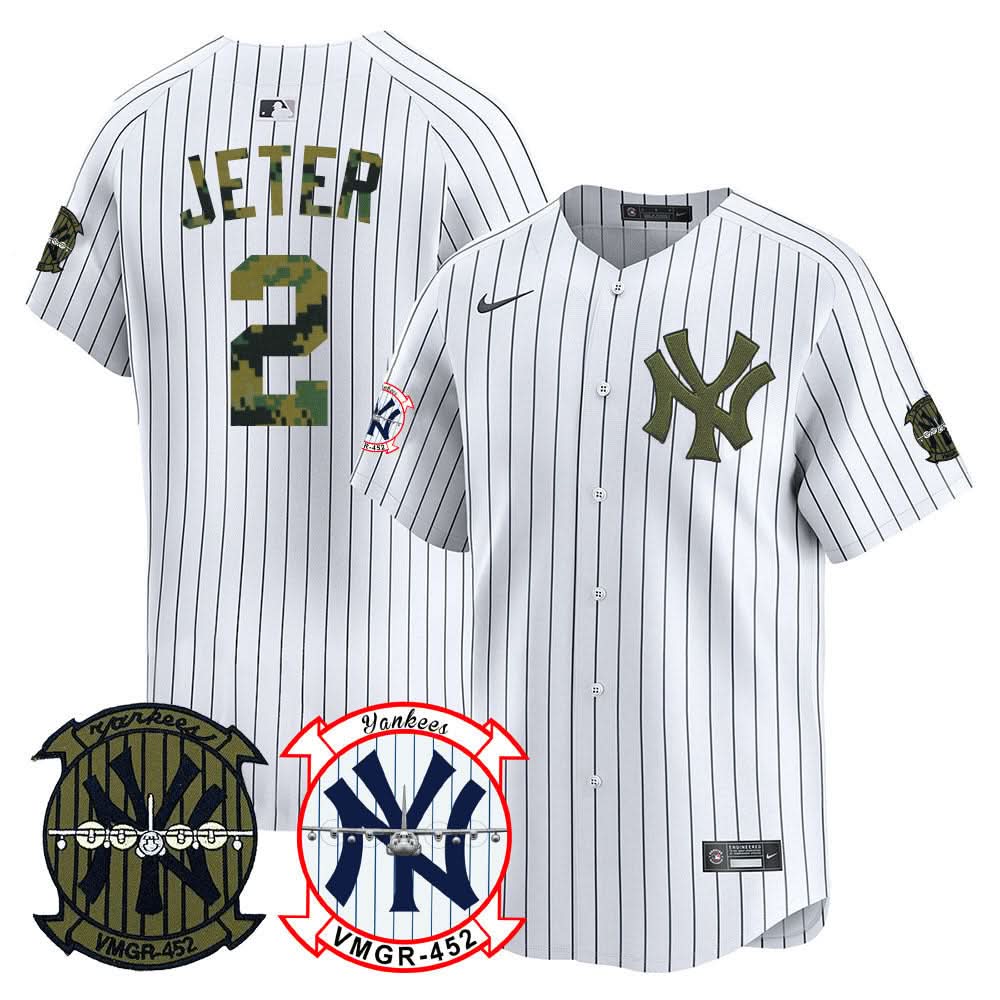 NYY Woodland USMC Alternate Vapor Premier Limited Jersey - Stitched