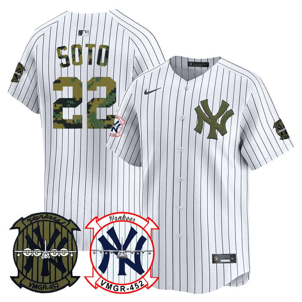 NYY Woodland USMC Alternate Vapor Premier Limited Jersey - Stitched
