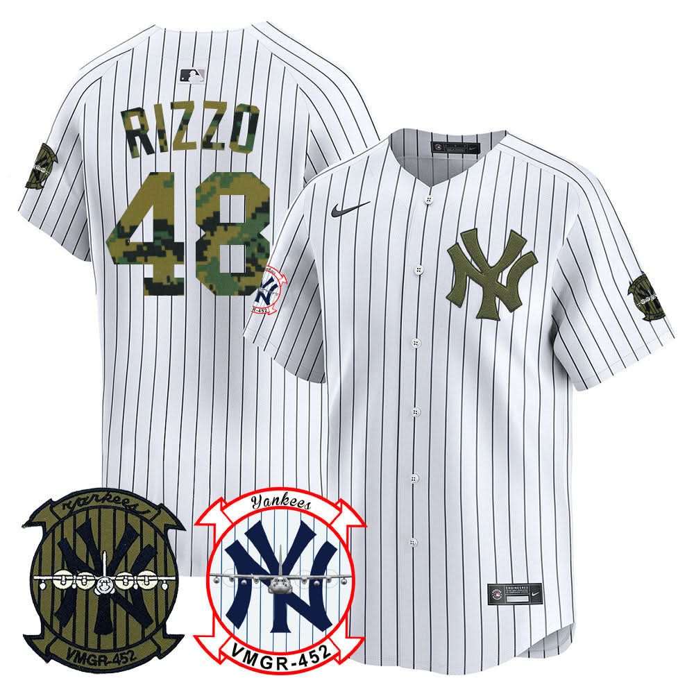 NYY Woodland USMC Alternate Vapor Premier Limited Jersey - Stitched