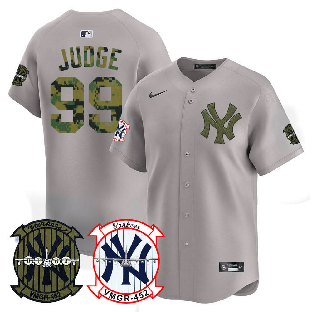 NYY Woodland USMC Alternate Vapor Premier Limited Jersey - Stitched