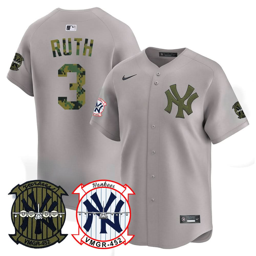 NYY Woodland USMC Alternate Vapor Premier Limited Jersey - Stitched
