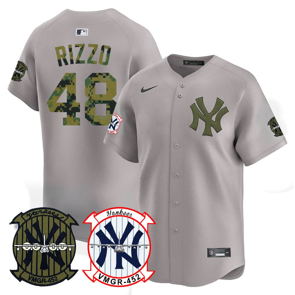 NYY Woodland USMC Alternate Vapor Premier Limited Jersey - Stitched