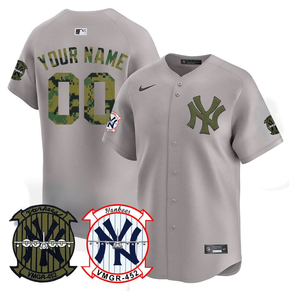 NYY Woodland USMC Alternate Vapor Premier Limited Custom Jersey - Stitched