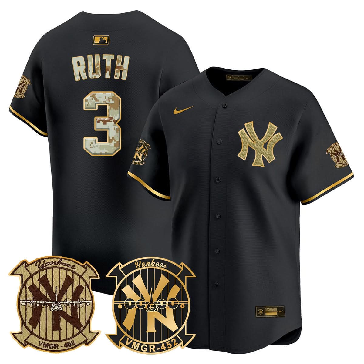 NYY Desert USMC Alternate Vapor Premier Limited Jersey - Stitched