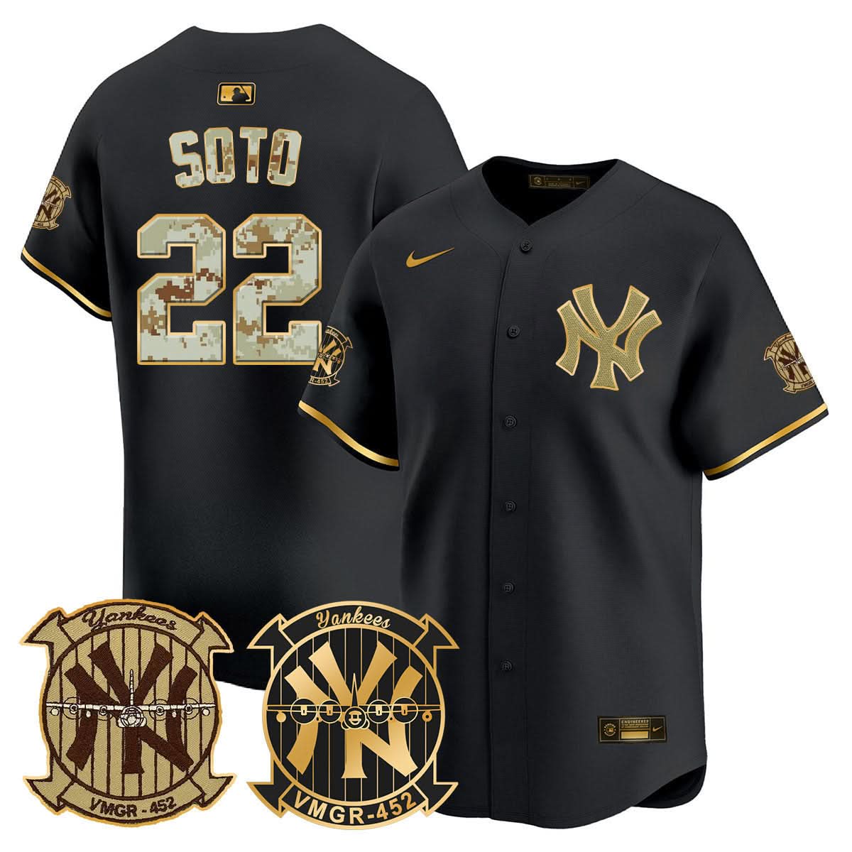 NYY Desert USMC Alternate Vapor Premier Limited Jersey - Stitched