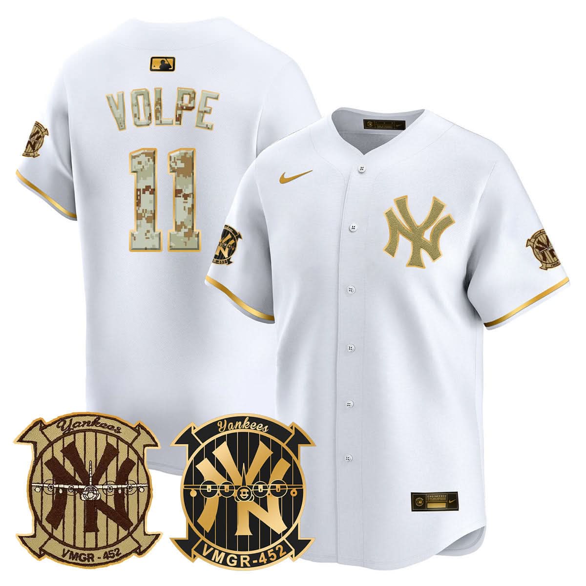 NYY Desert USMC Alternate Vapor Premier Limited Jersey - Stitched