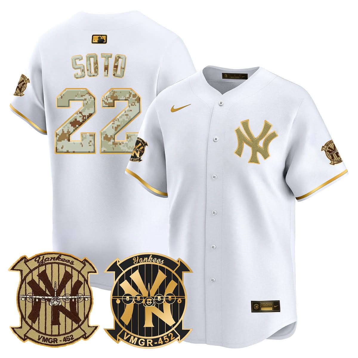NYY Desert USMC Alternate Vapor Premier Limited Jersey - Stitched
