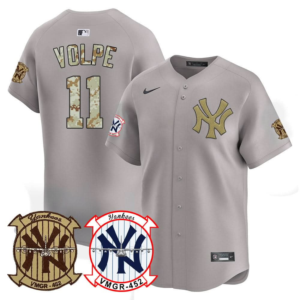 NYY Desert USMC Alternate Vapor Premier Limited Jersey - Stitched