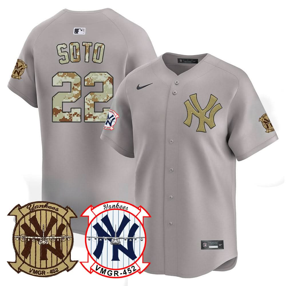 NYY Desert USMC Alternate Vapor Premier Limited Jersey - Stitched