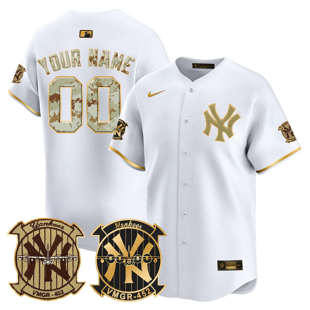 NYY Desert USMC Alternate Vapor Premier Limited Custom Jersey - Stitched