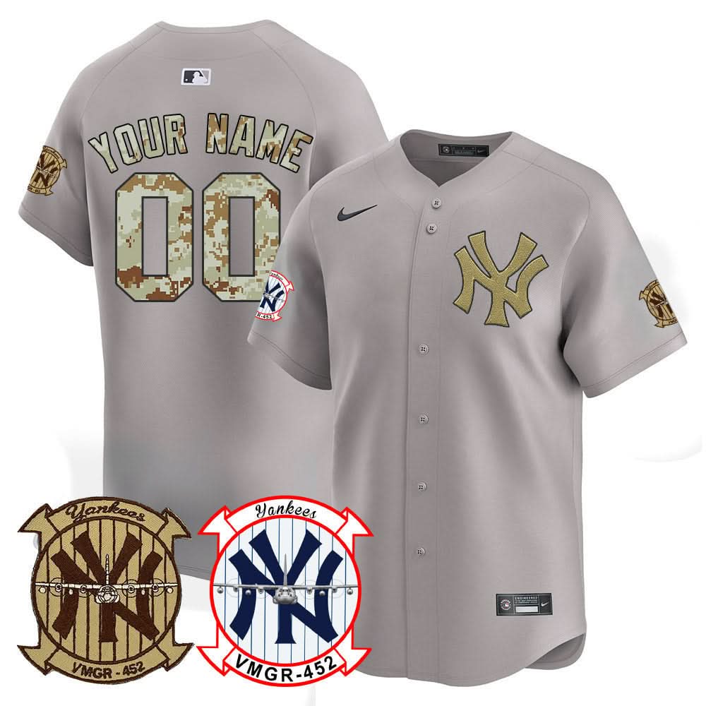 NYY Desert USMC Alternate Vapor Premier Limited Custom Jersey - Stitched
