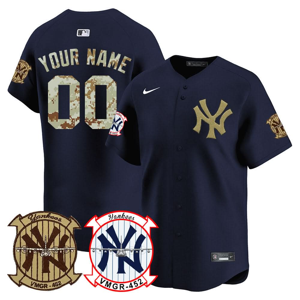 NYY Desert USMC Alternate Vapor Premier Limited Custom Jersey - Stitched
