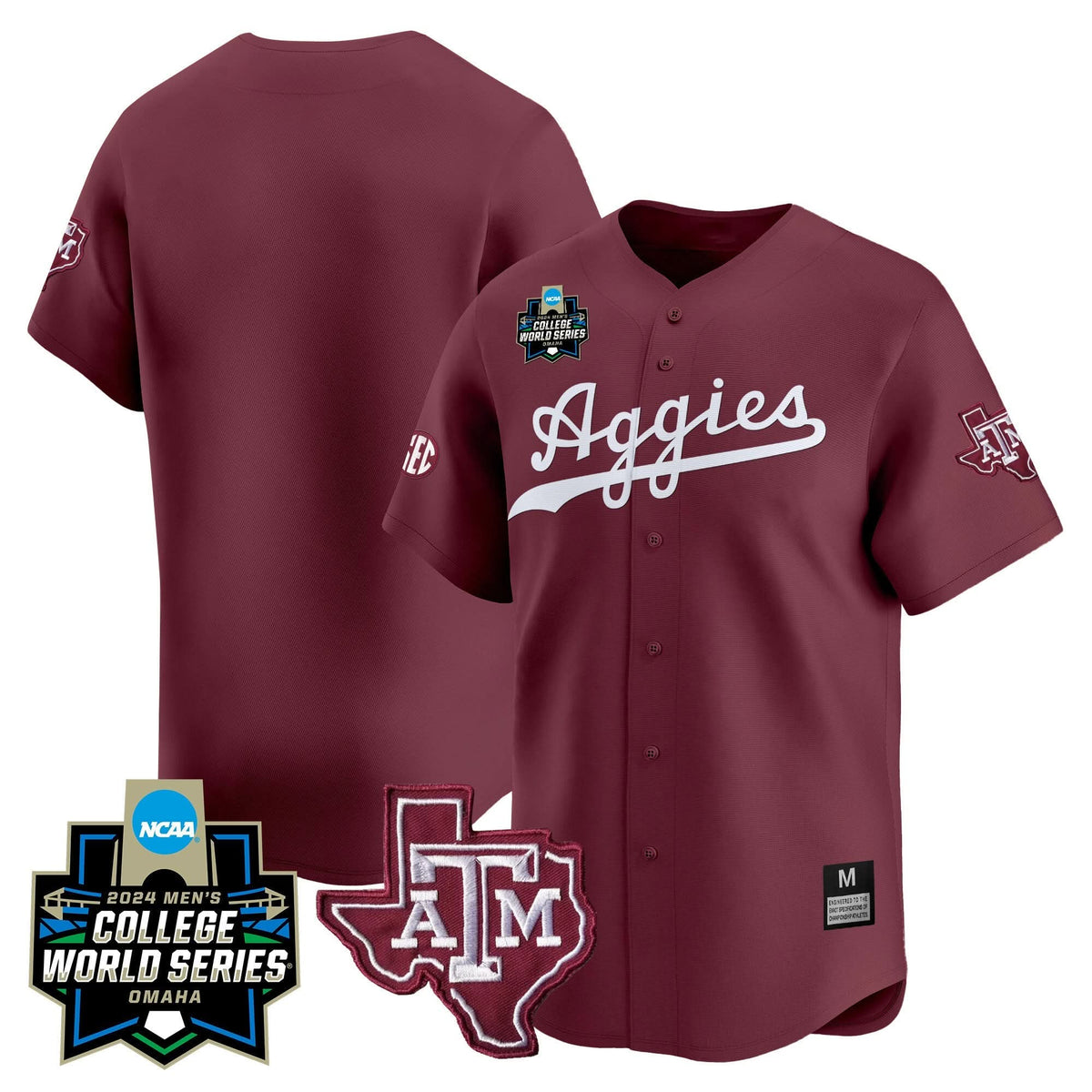 Aggies 2024 College World Series Vapor Premier Limited Jersey