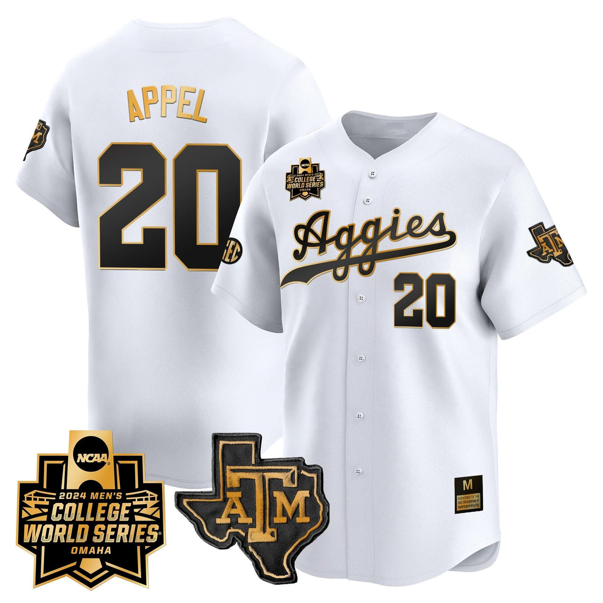 Aggies 2024 College World Series Vapor Premier Limited Jersey