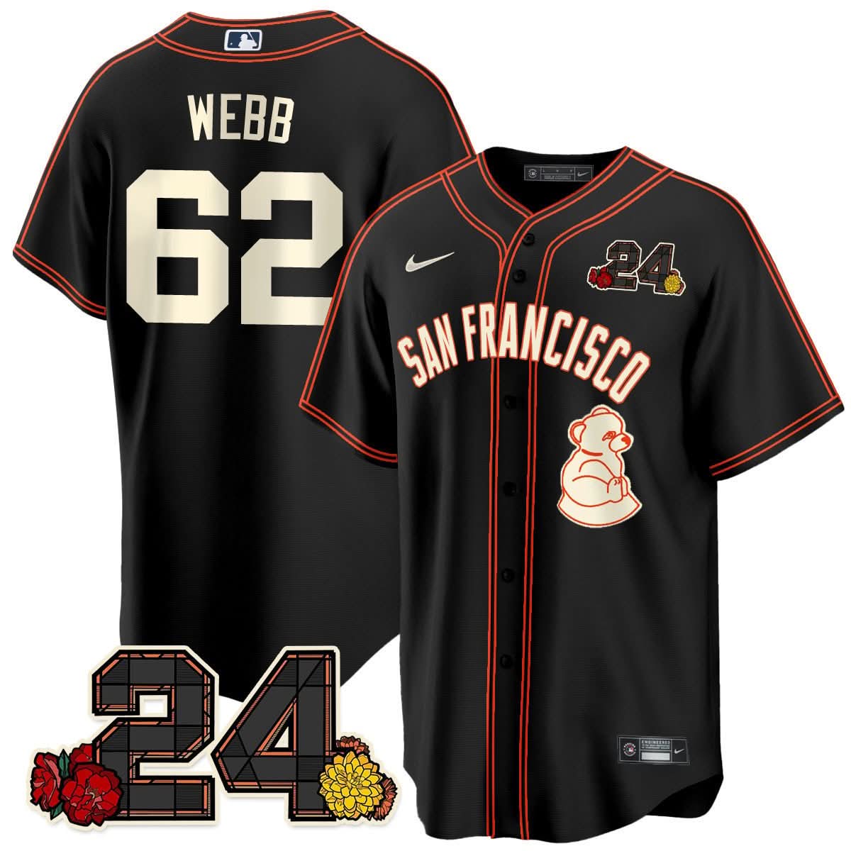SFG 2024 Willie Mays Patch Vapor Premier Limited Jersey V2 - Stitched