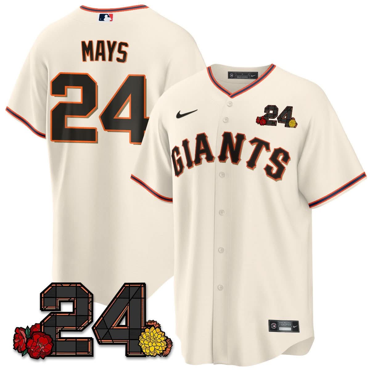 SFG 2024 Willie Mays Patch Vapor Premier Limited Jersey V2 - Stitched