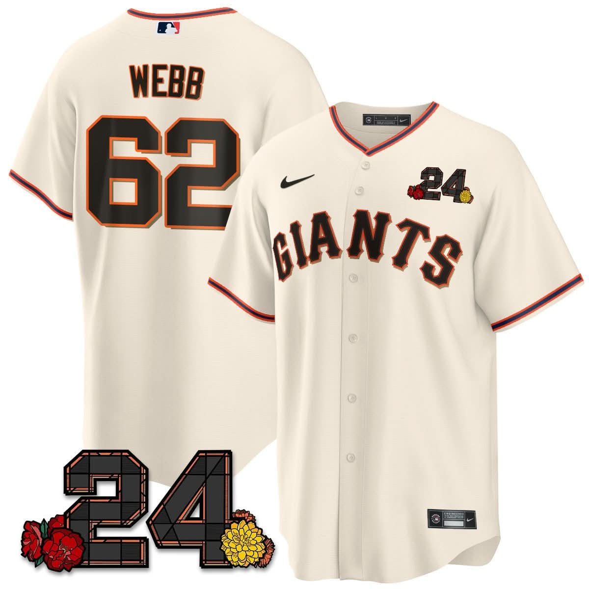 SFG 2024 Willie Mays Patch Vapor Premier Limited Jersey V2 - Stitched
