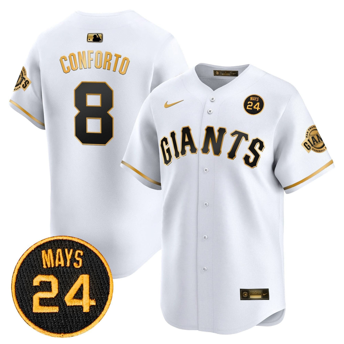 SFG 2024 Willie Mays Patch Vapor Premier Limited Jersey V3 - Stitched