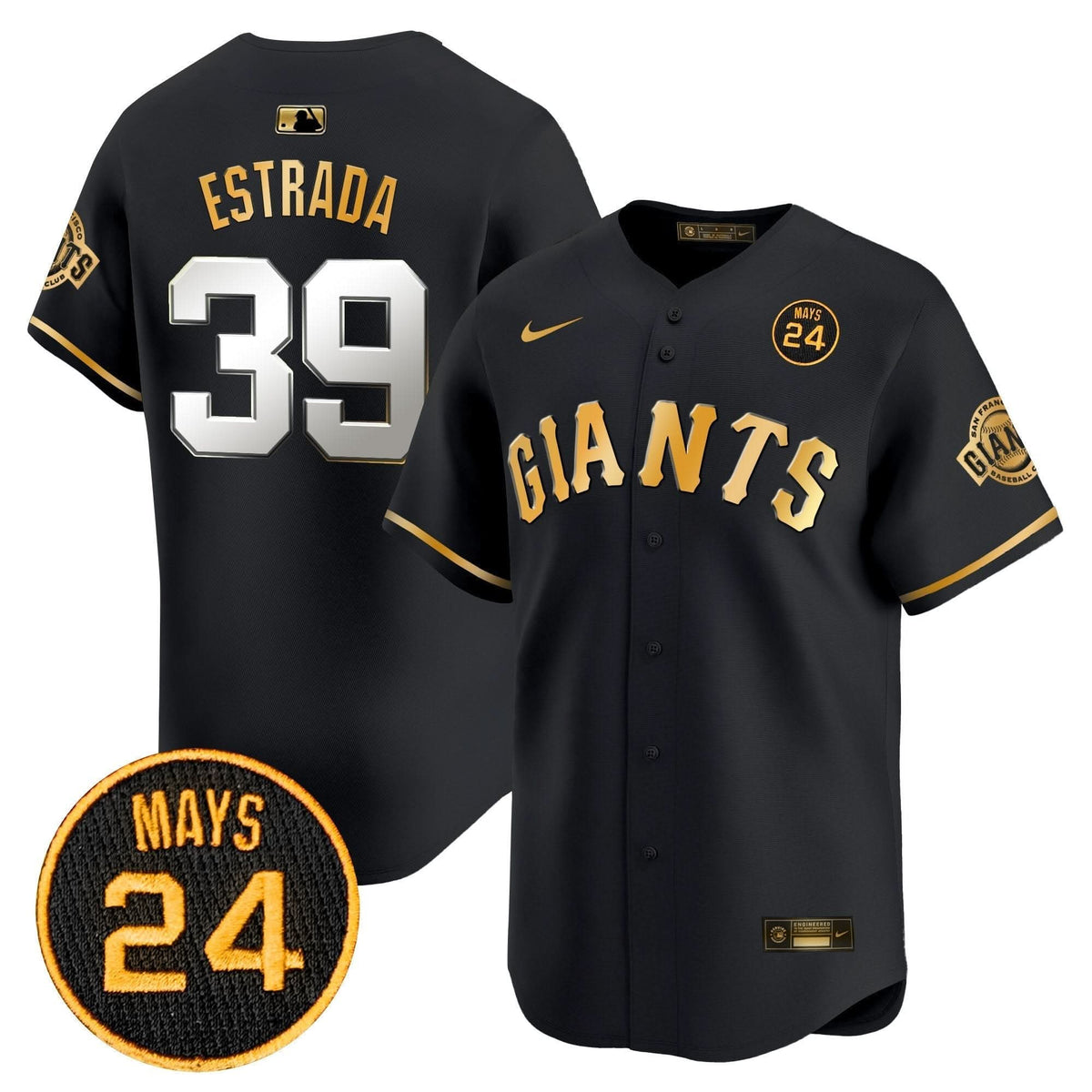 SFG 2024 Willie Mays Patch Vapor Premier Limited Jersey V3 - Stitched