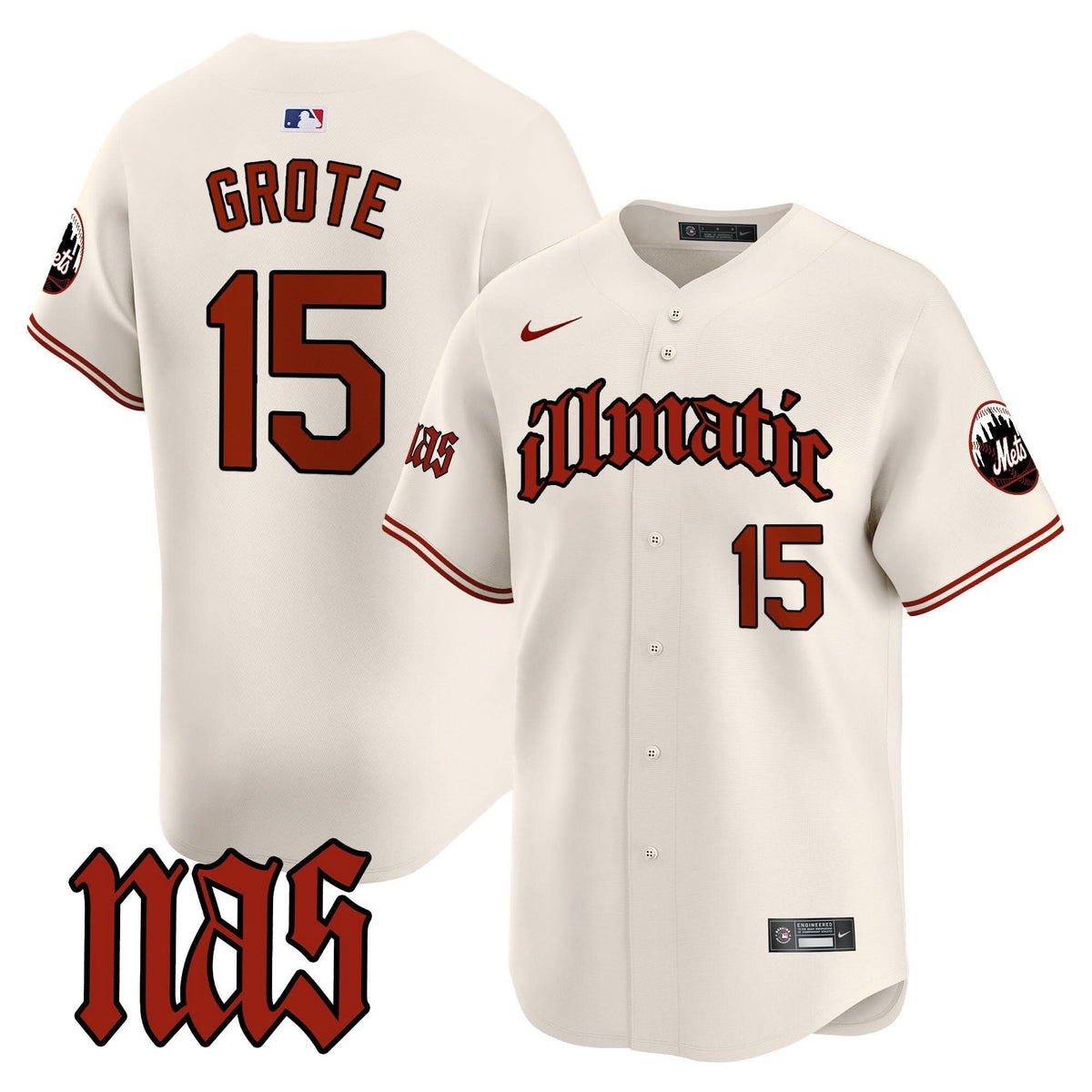 NYM Nas Illmatic Vapor Premier Limited Jersey - Stitched