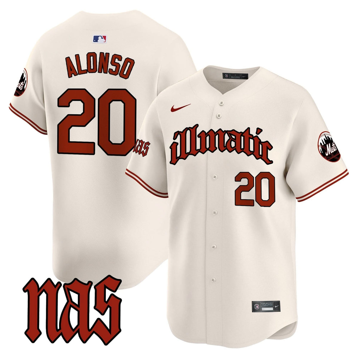 NYM Nas Illmatic Vapor Premier Limited Jersey - Stitched