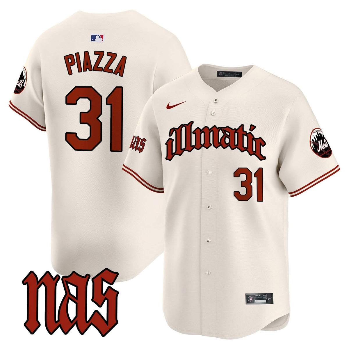 NYM Nas Illmatic Vapor Premier Limited Jersey - Stitched