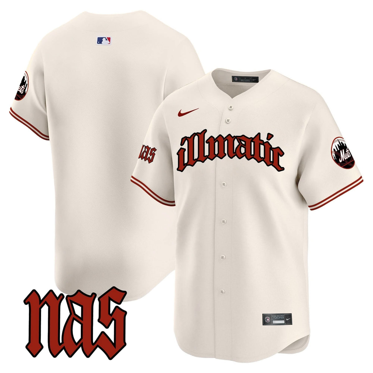 NYM Nas Illmatic Vapor Premier Limited Jersey - Stitched