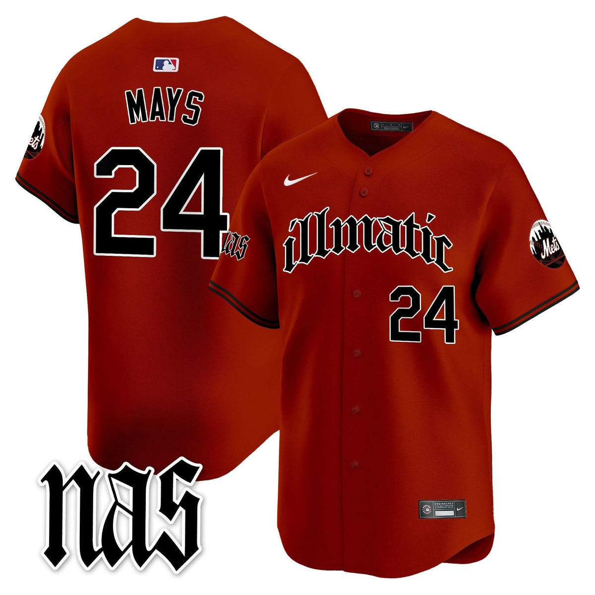 NYM Nas Illmatic Vapor Premier Limited Jersey - Stitched