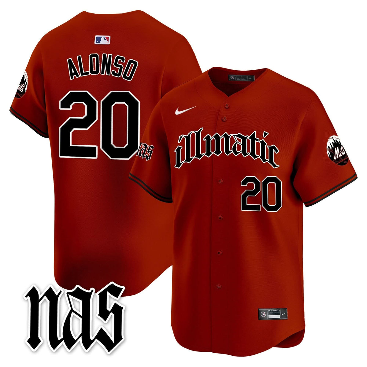 NYM Nas Illmatic Vapor Premier Limited Jersey - Stitched