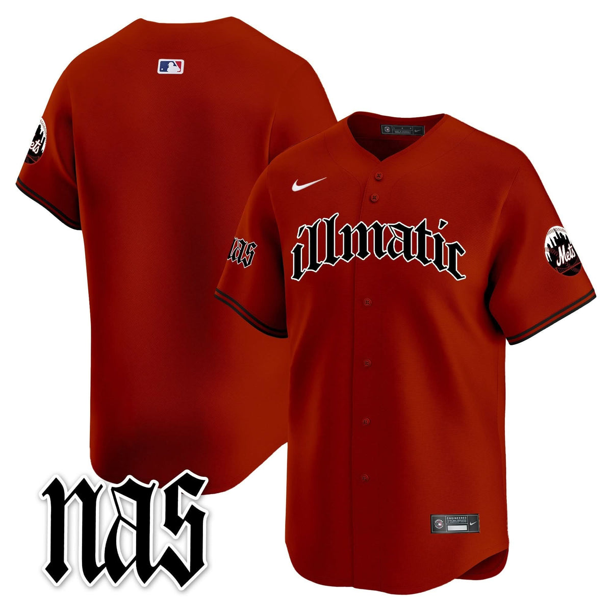 NYM Nas Illmatic Vapor Premier Limited Jersey - Stitched