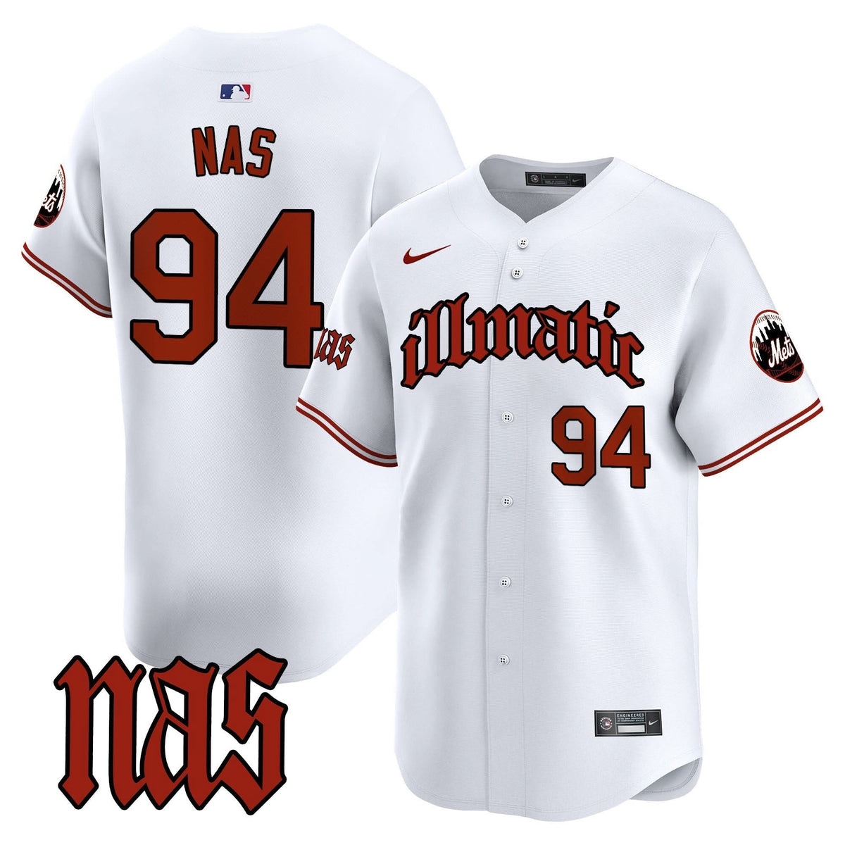 NYM Nas Illmatic Vapor Premier Limited Jersey - Stitched