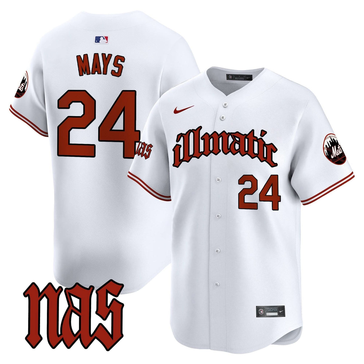 NYM Nas Illmatic Vapor Premier Limited Jersey - Stitched