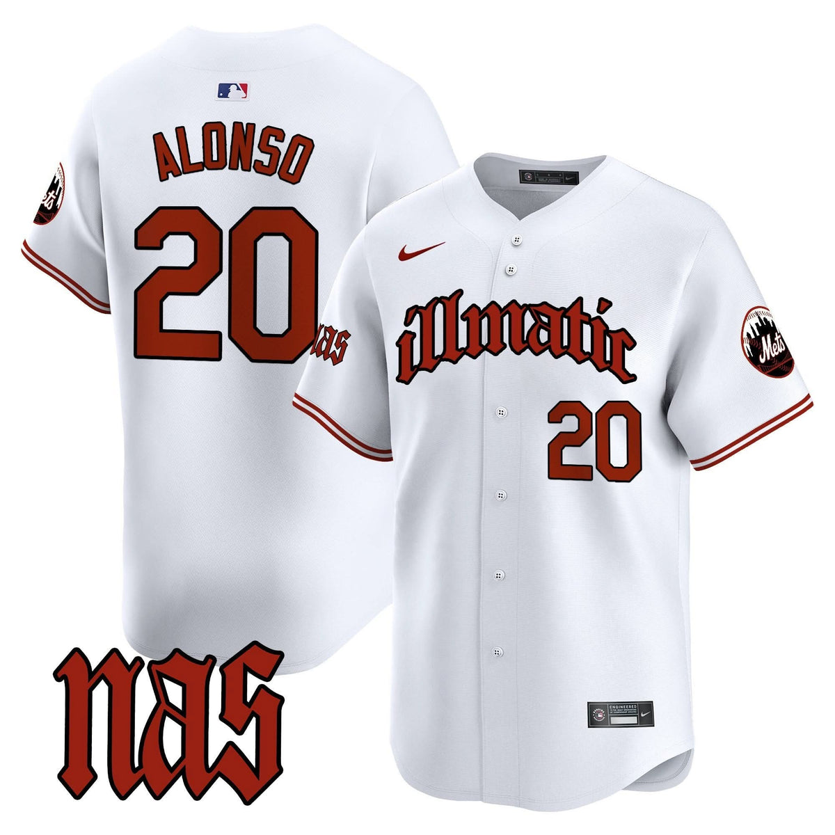 NYM Nas Illmatic Vapor Premier Limited Jersey - Stitched