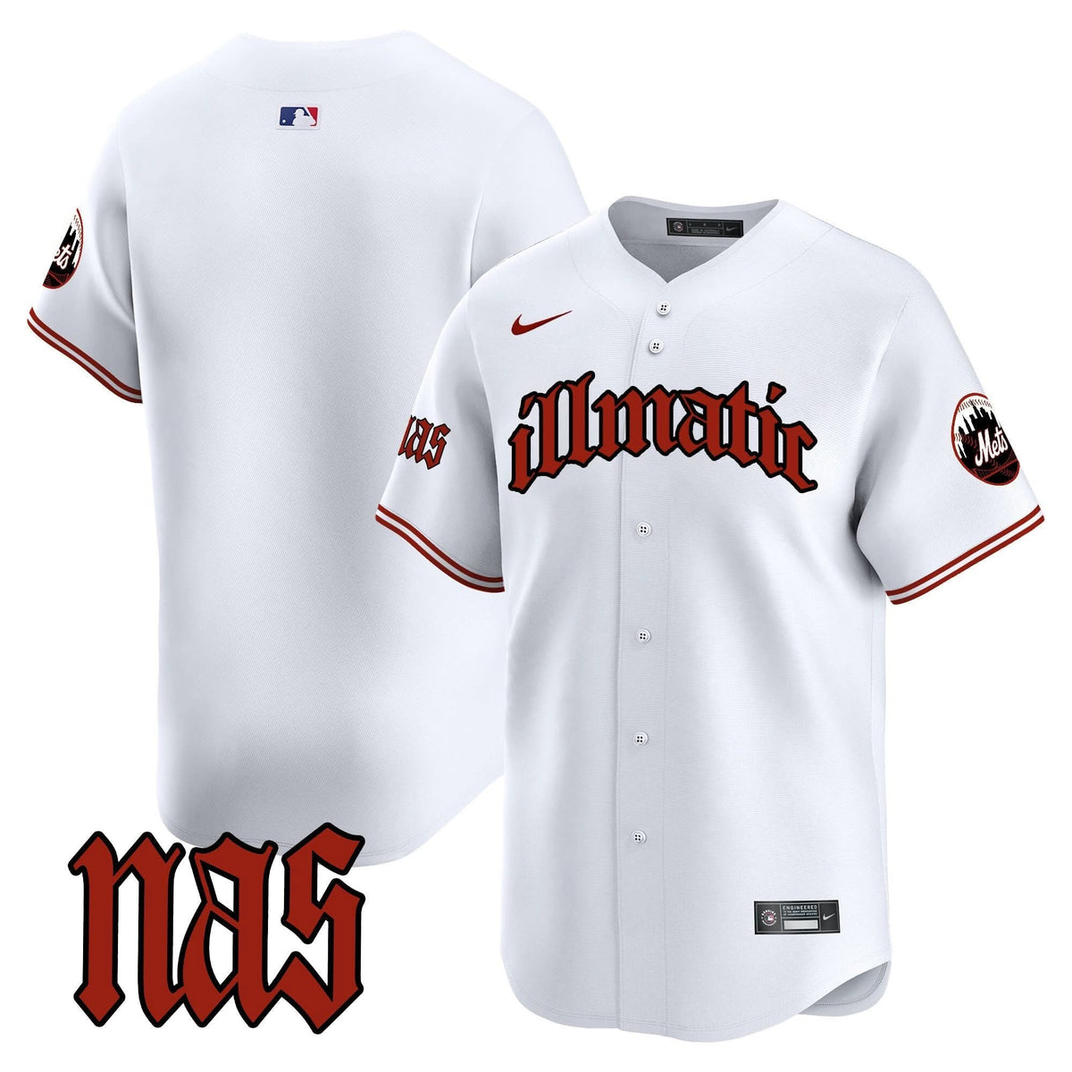 NYM Nas Illmatic Vapor Premier Limited Jersey - Stitched