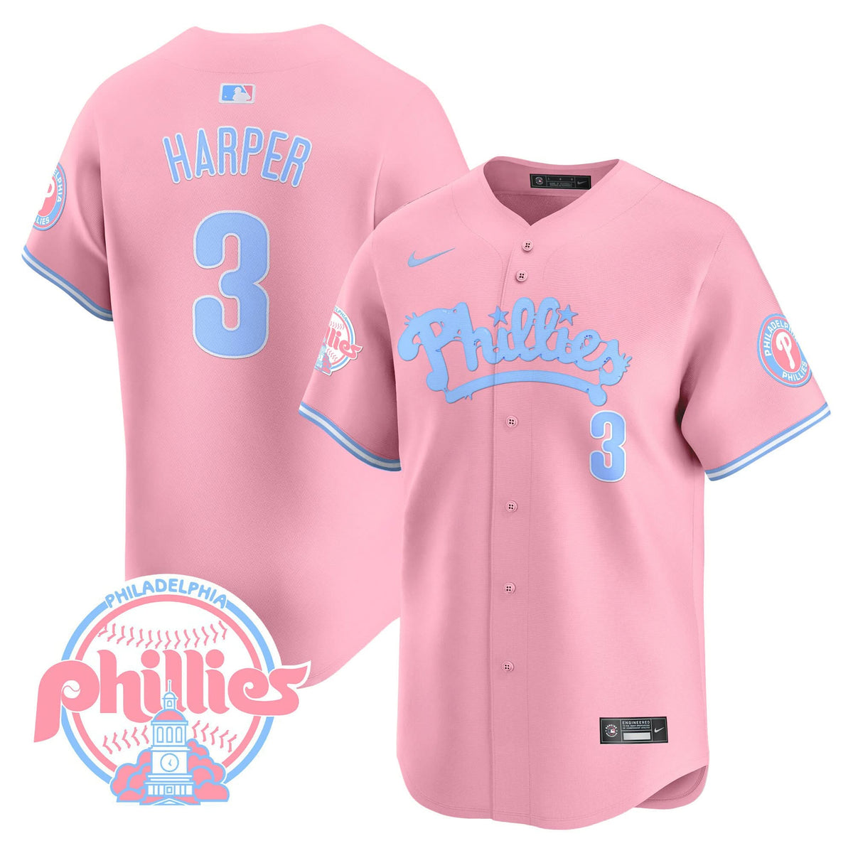 PP Bubblegum Pink Vapor Premier Limited Jersey - Stitched