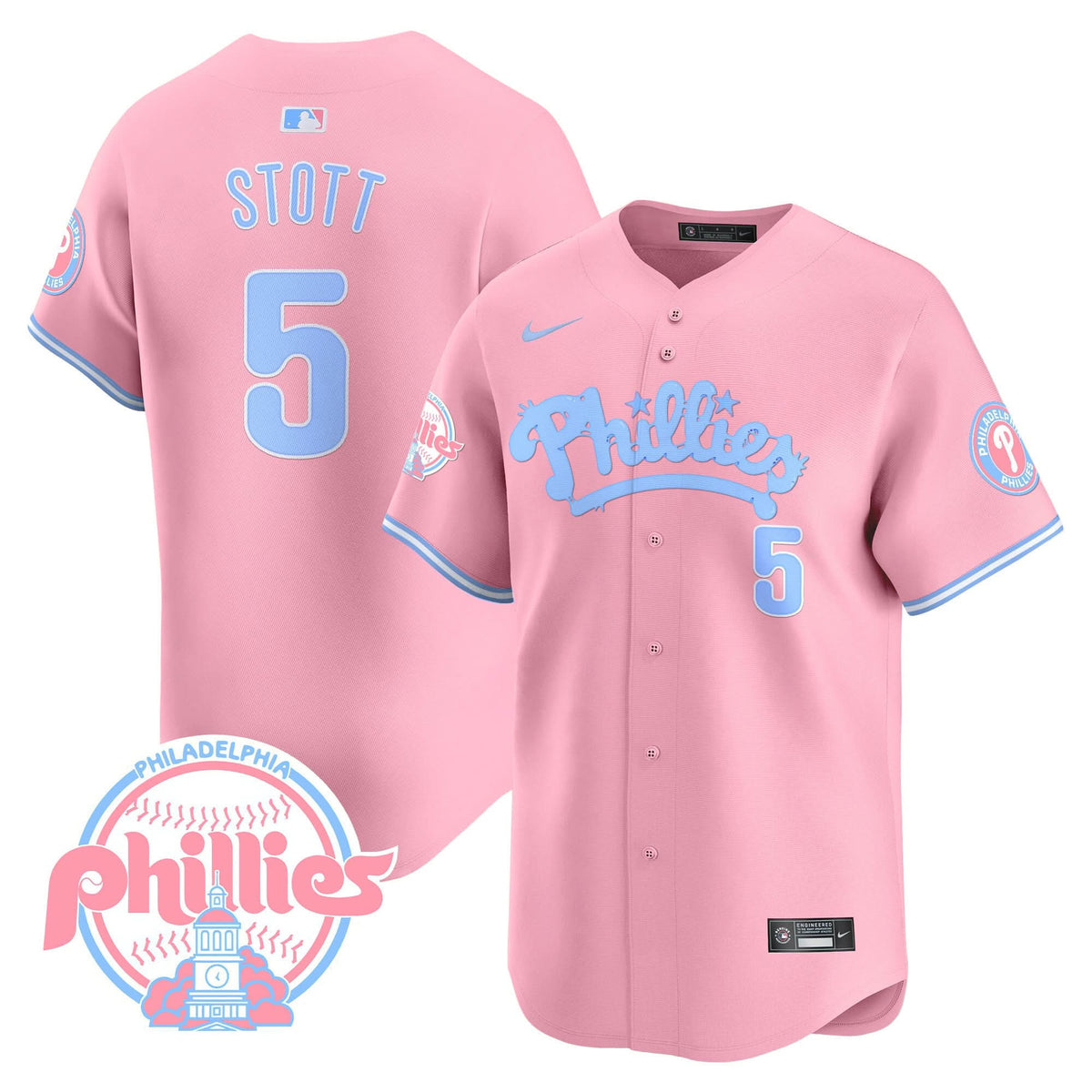 PP Bubblegum Pink Vapor Premier Limited Jersey - Stitched