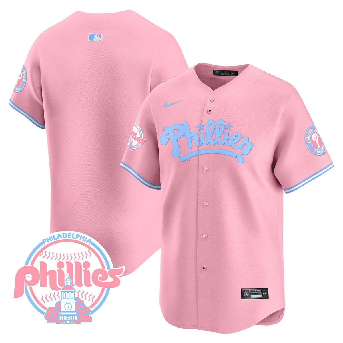 PP Bubblegum Pink Vapor Premier Limited Jersey - Stitched