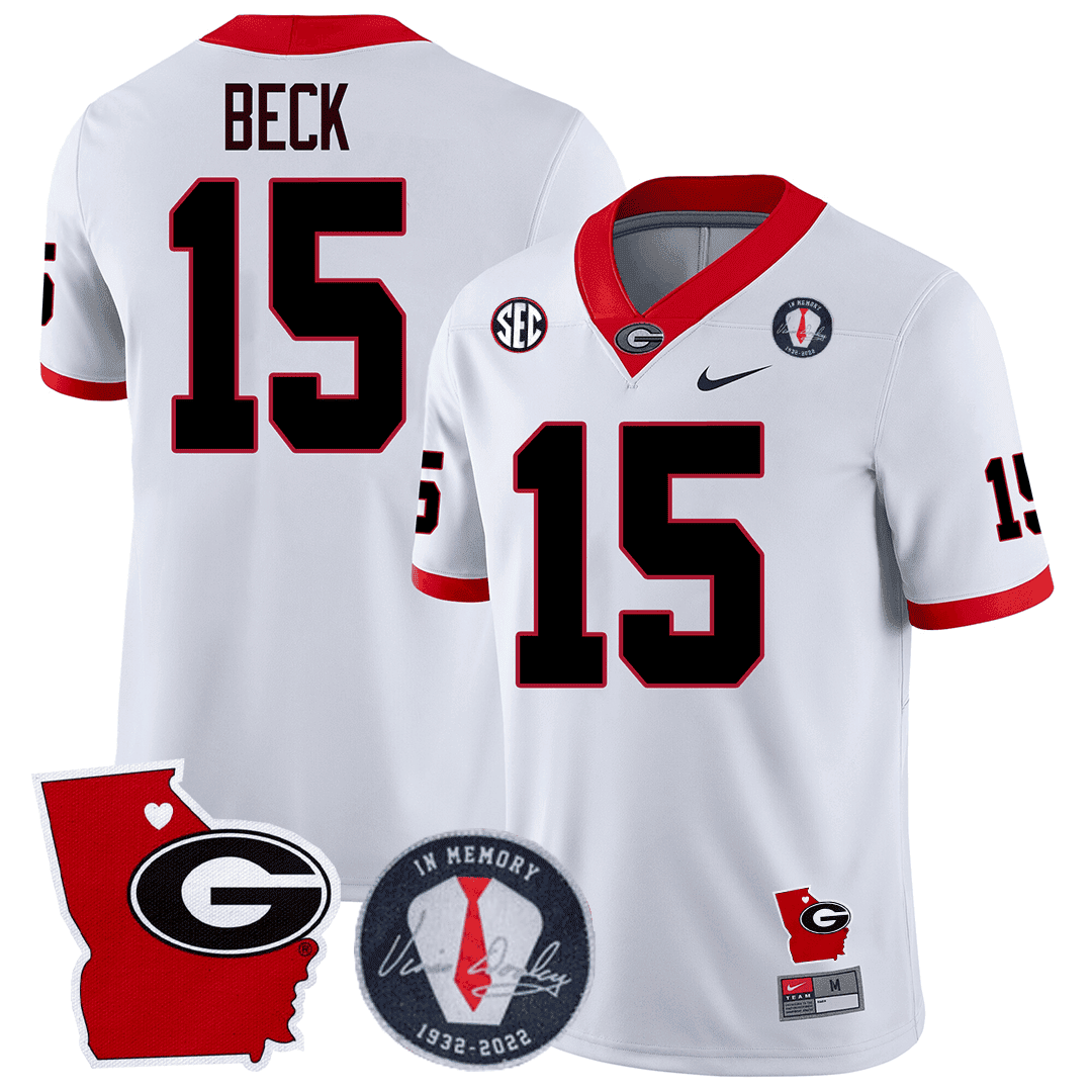 GB 2024 Vince Dooley Patch & Georgia State Map Jersey