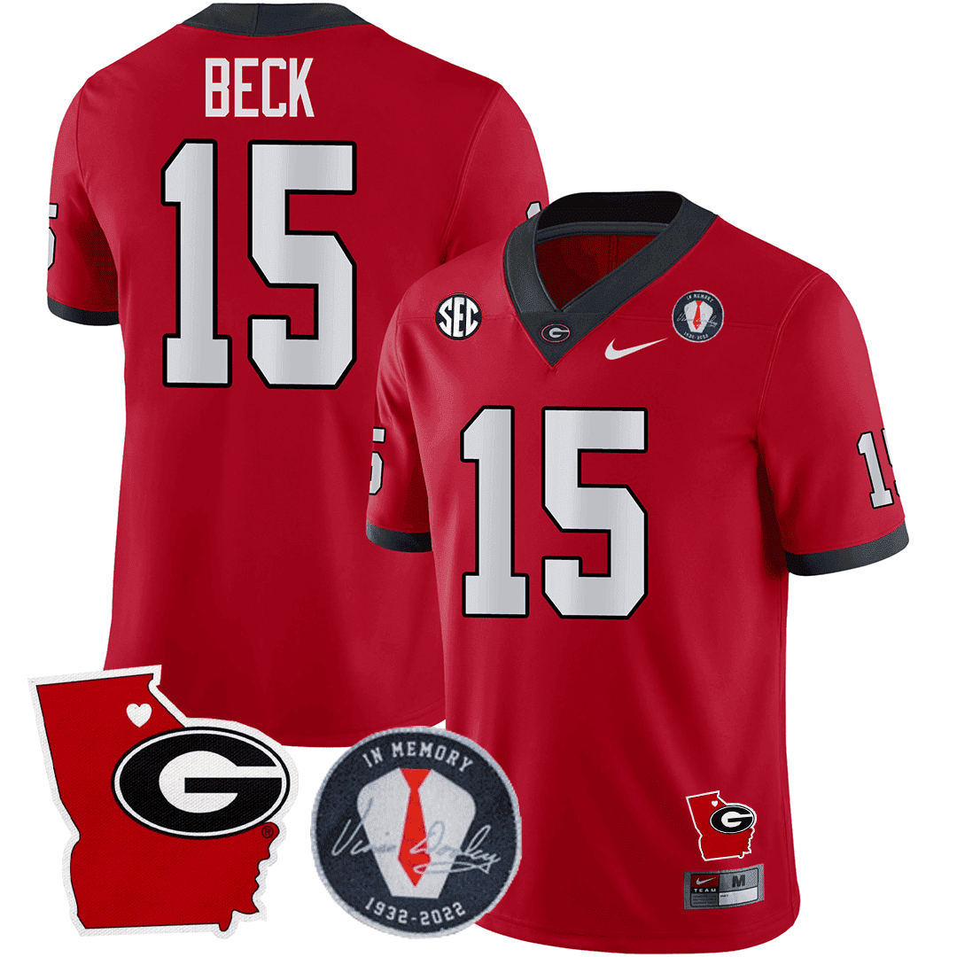 GB 2023 Vince Dooley Patch & Georgia State Map Jersey