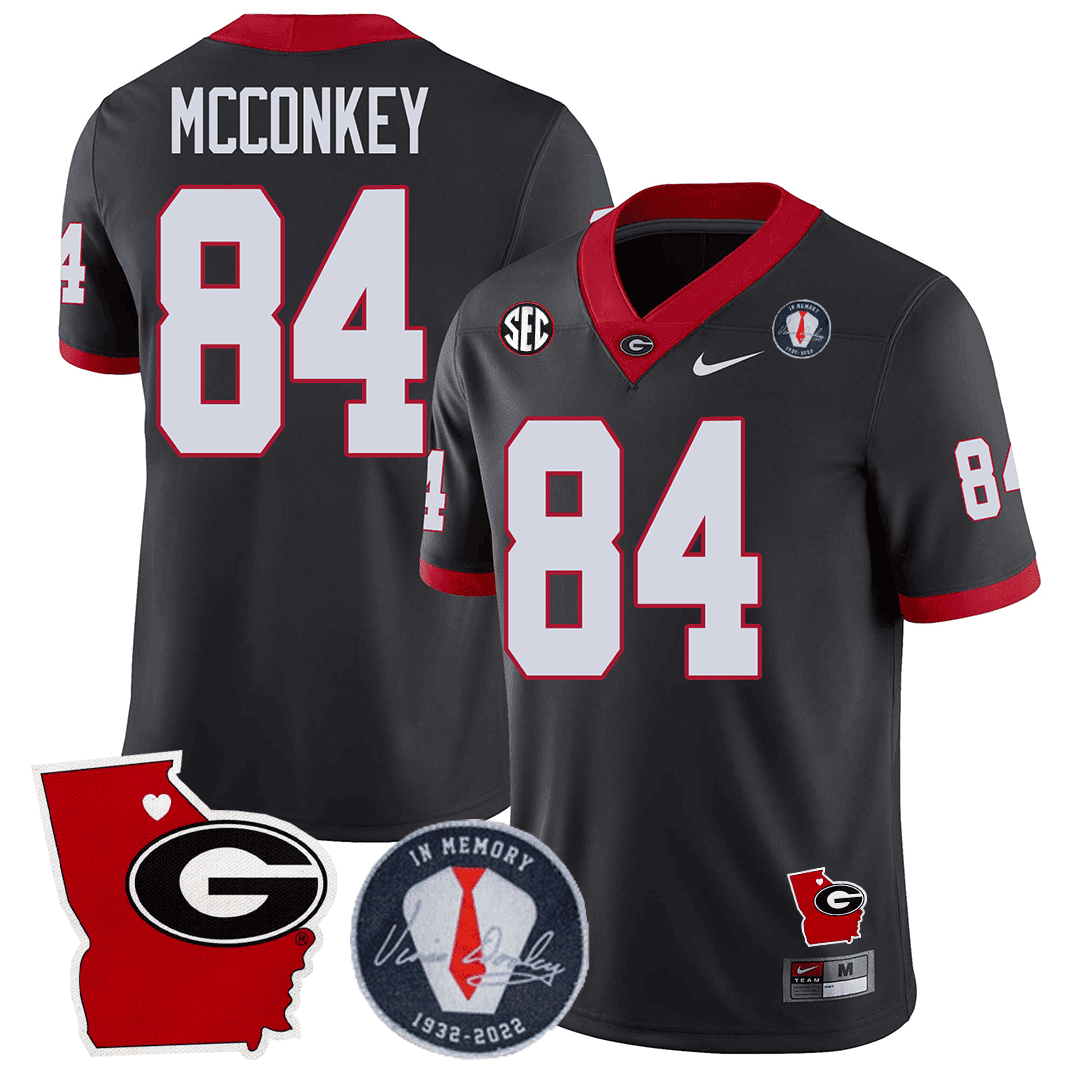 GB 2024 Vince Dooley Patch & Georgia State Map Jersey