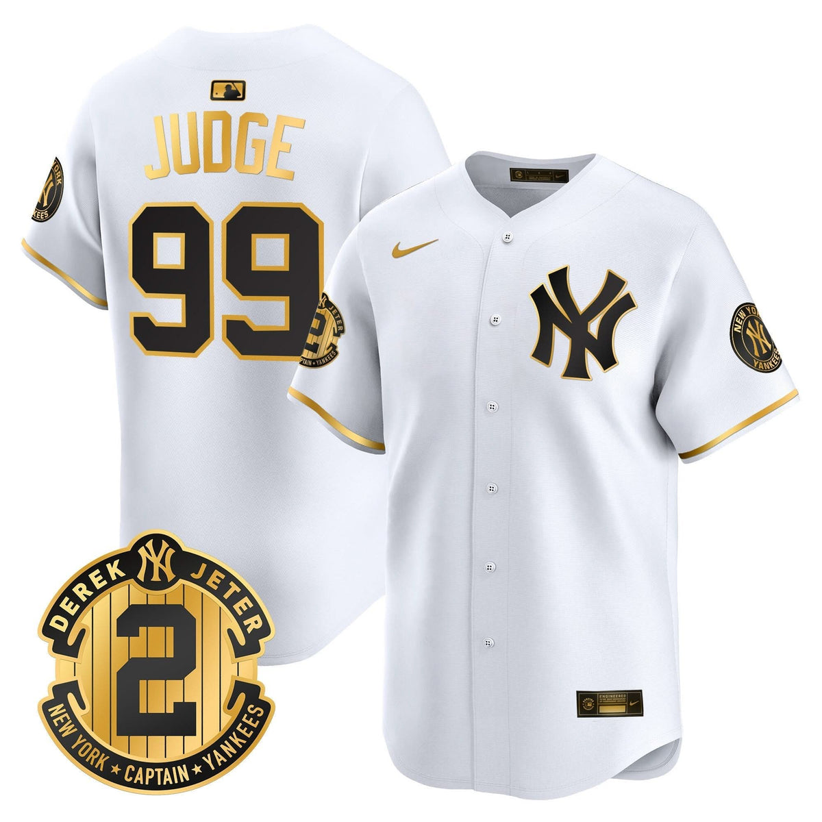 NYY Derek Jeter Patch Vapor Premier Limited Jersey - Stitched