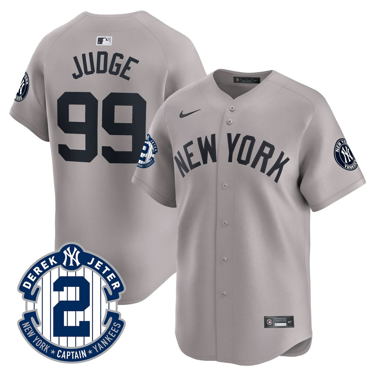 NYY Derek Jeter Patch Vapor Premier Limited Jersey - Stitched