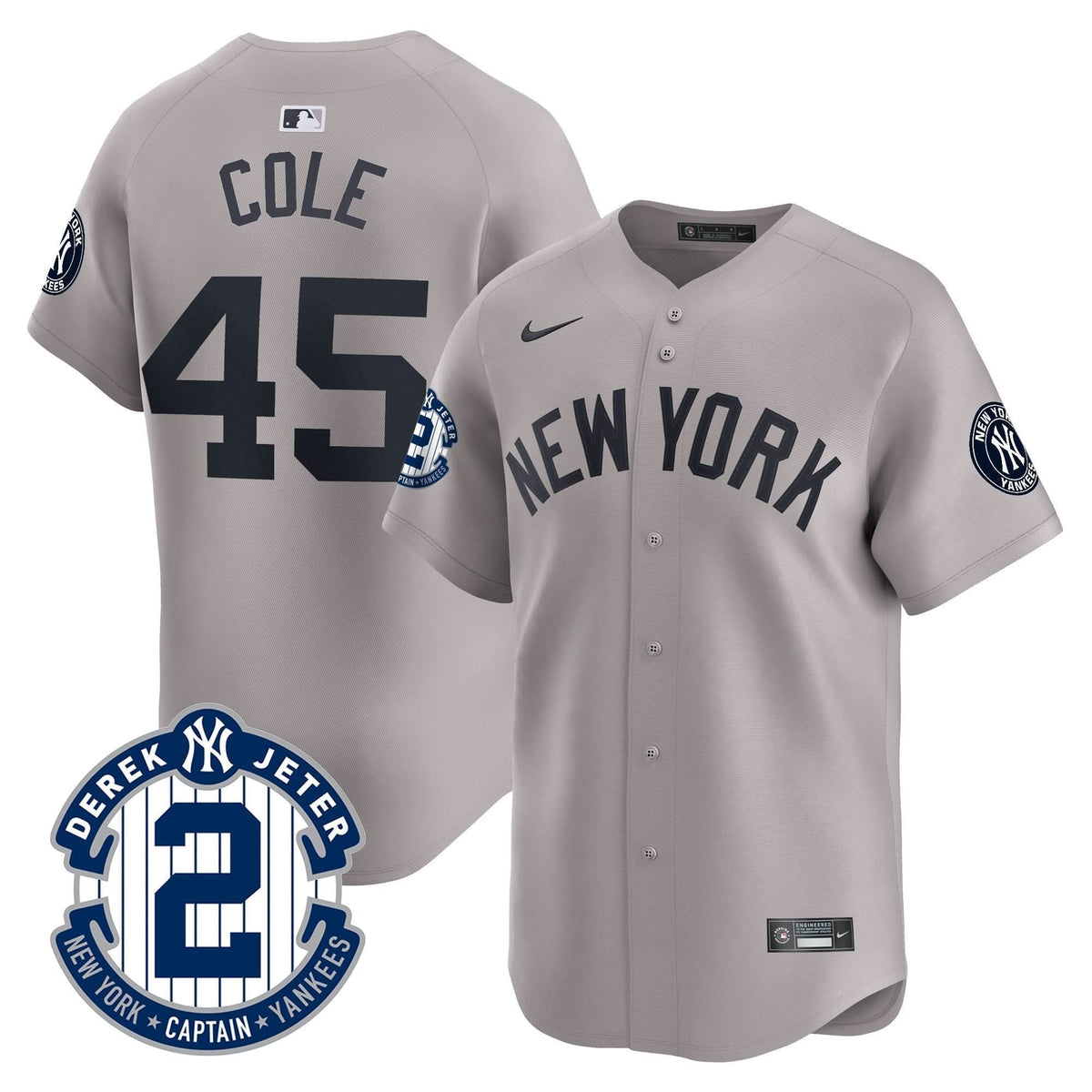 NYY Derek Jeter Patch Vapor Premier Limited Jersey - Stitched