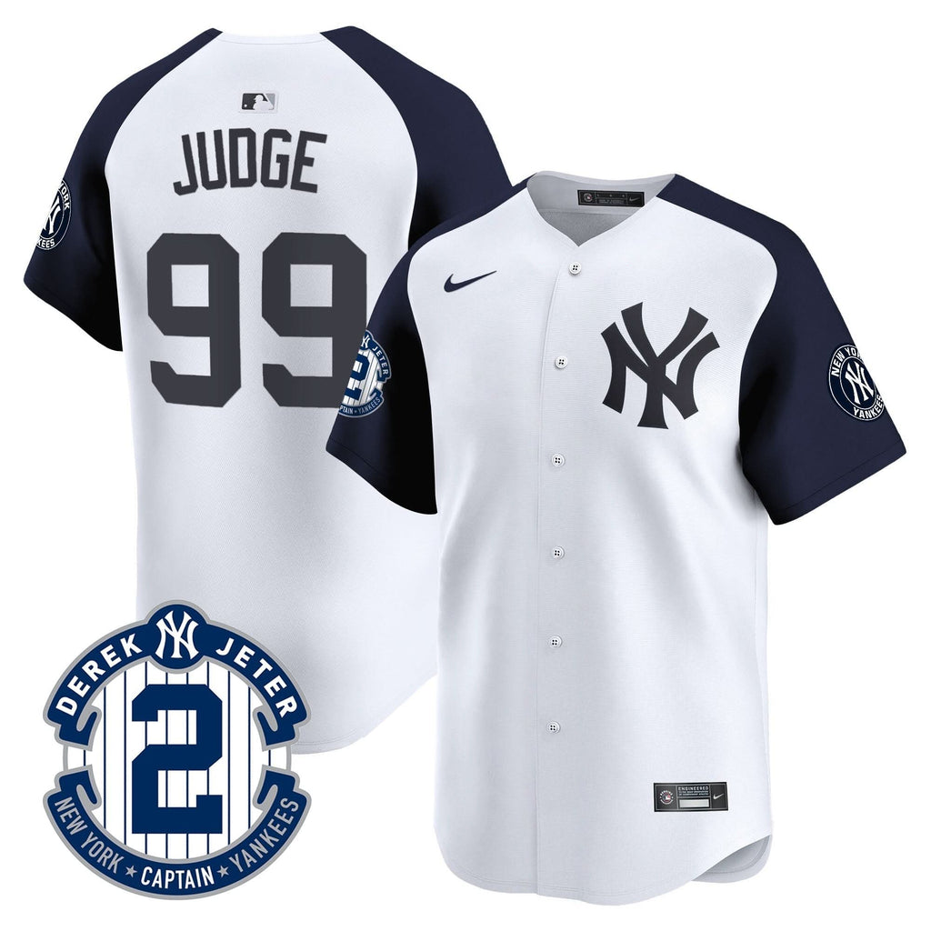 NYY Derek Jeter Patch Vapor Premier Limited Jersey - Stitched