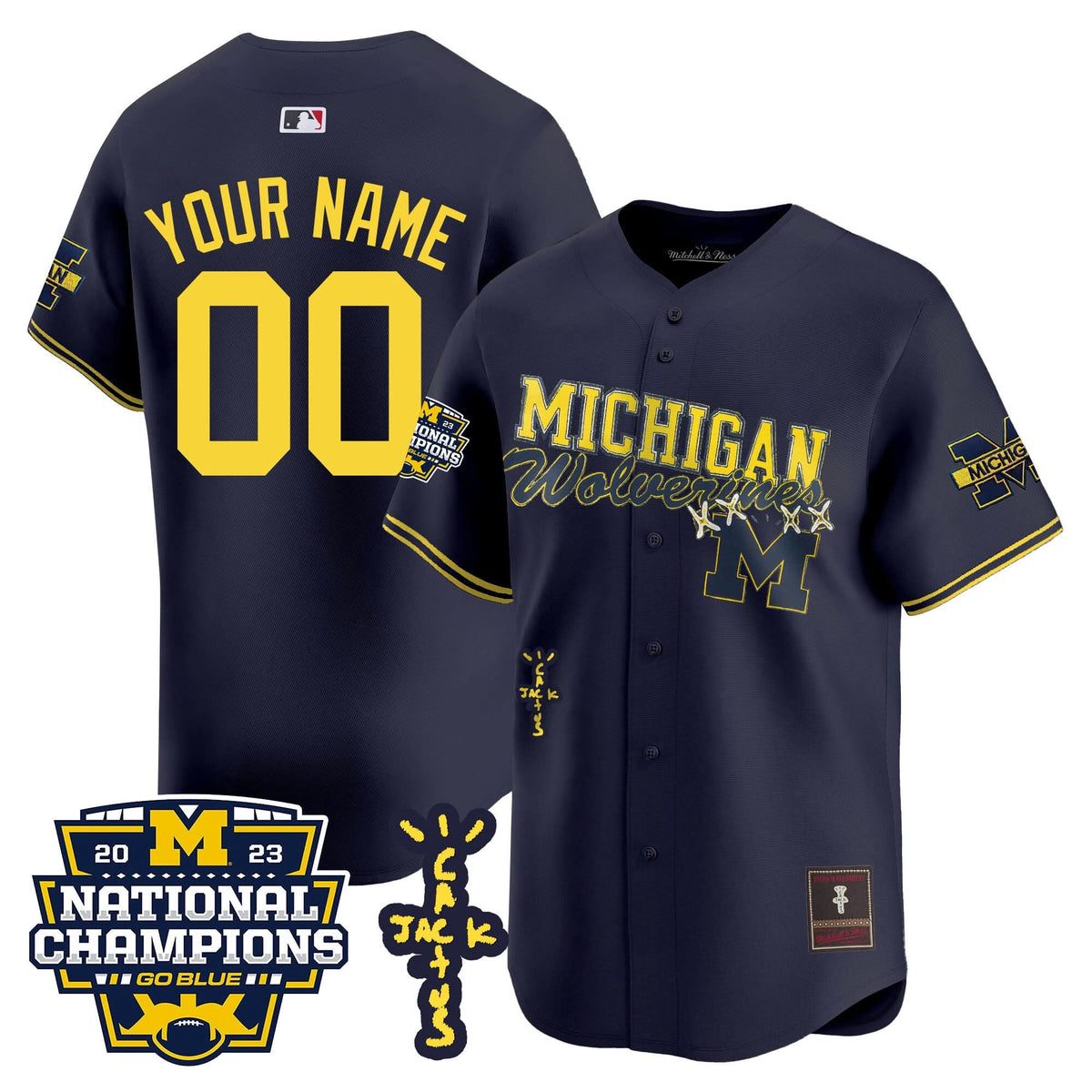 MW Cactus Jack Champions Baseball Custom Jersey - Stitched