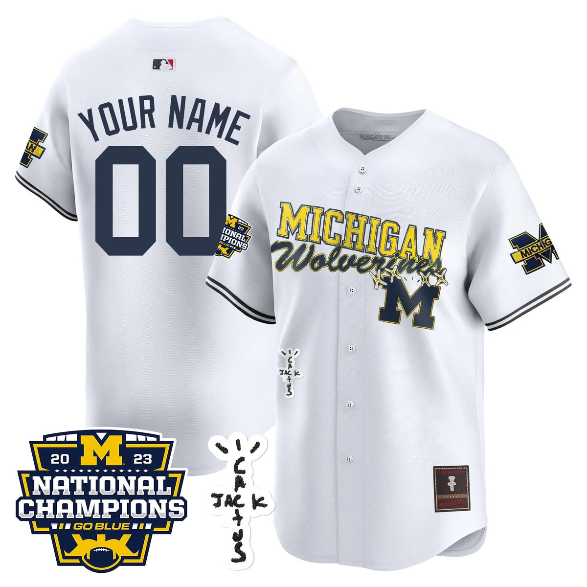 MW Cactus Jack Champions Baseball Custom Jersey - Stitched