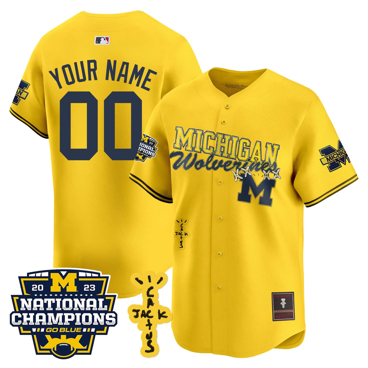 MW Cactus Jack Champions Baseball Custom Jersey - Stitched