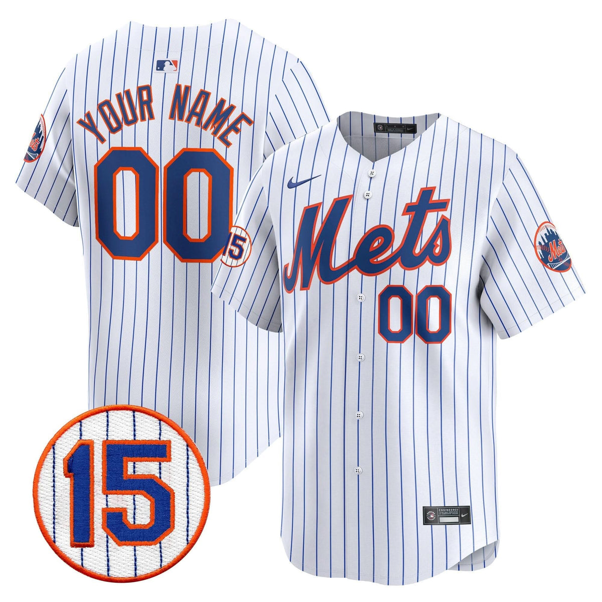 NYM Jerry Grote Patch Vapor Premier Limited Custom Jersey - Stitched