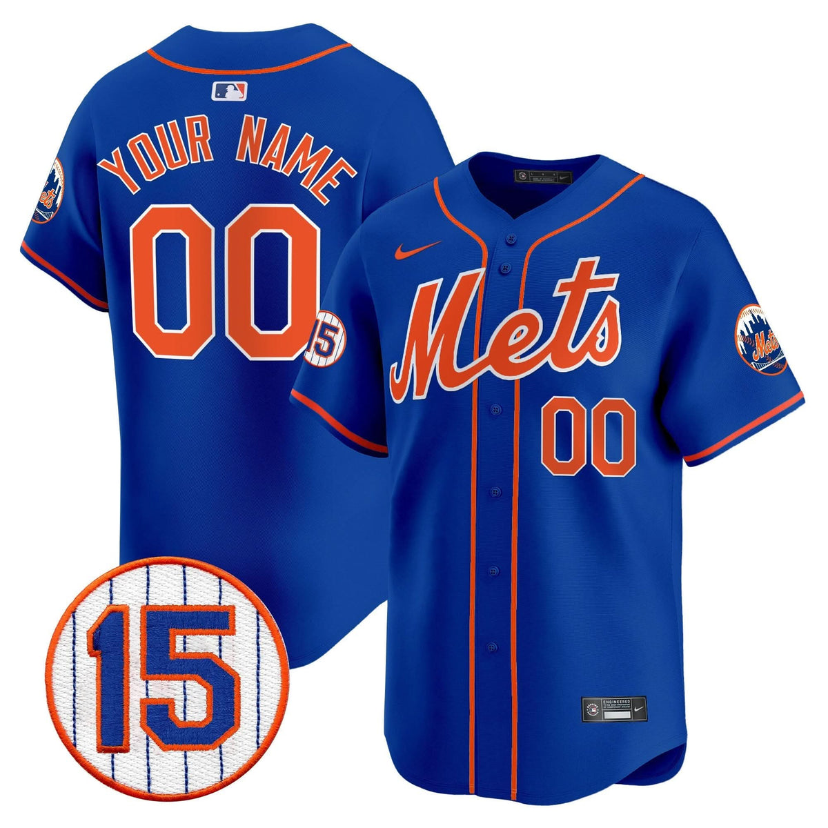 NYM Jerry Grote Patch Vapor Premier Limited Custom Jersey - Stitched
