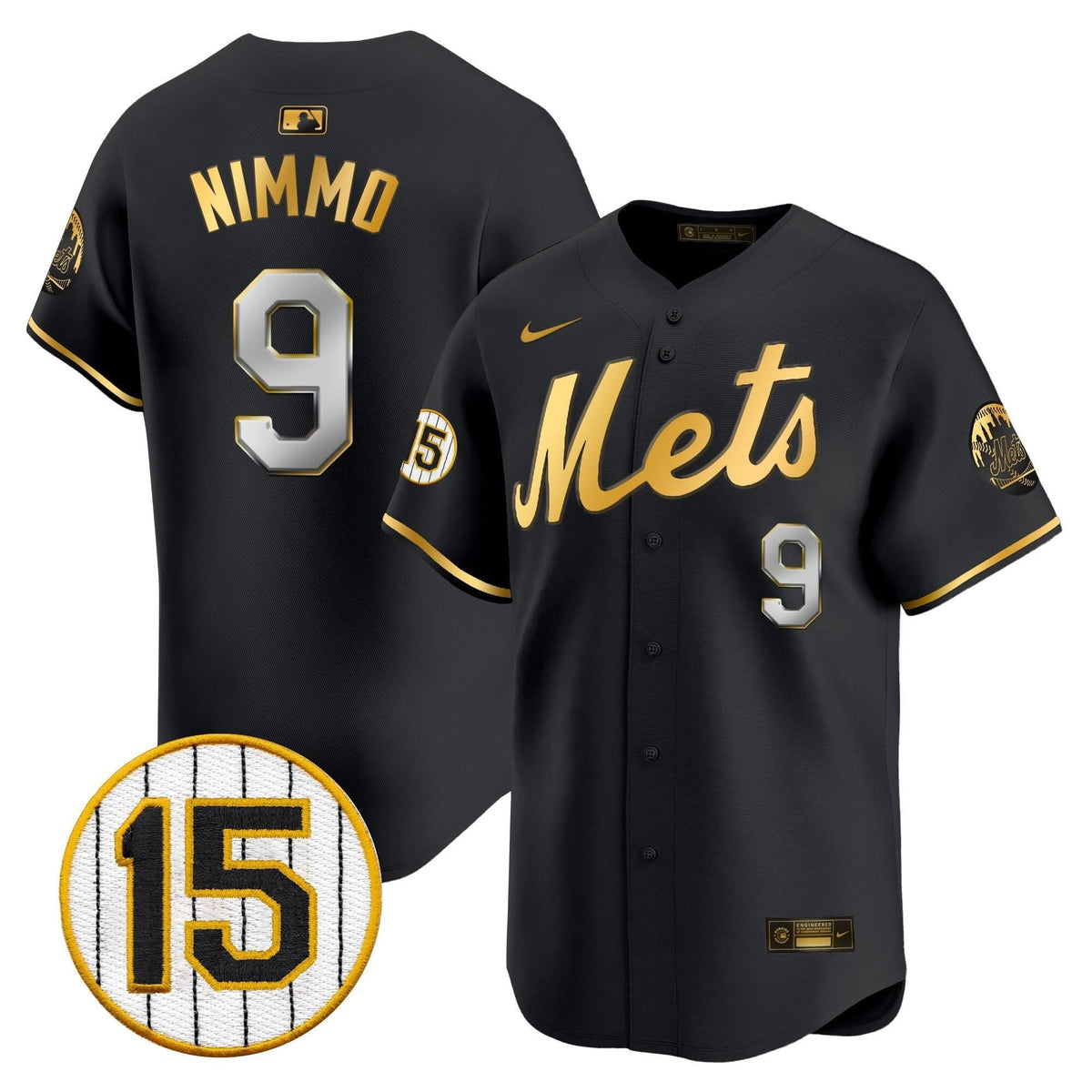 NYM Jerry Grote Patch Vapor Premier Limited Jersey - Stitched